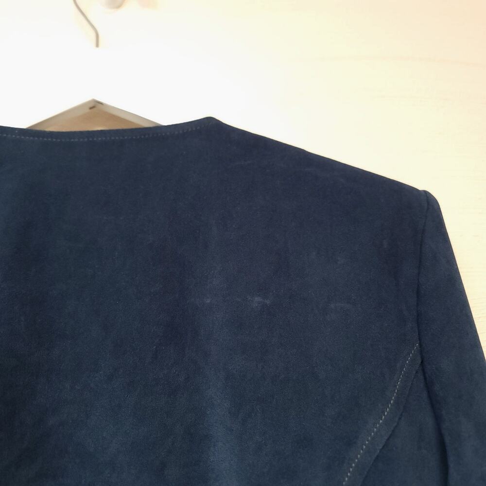 Vintage Leslie Fay Blazer 90s Size 12 Women Suit Jacket Button Down Shoulder Pad - Picture 8 of 10